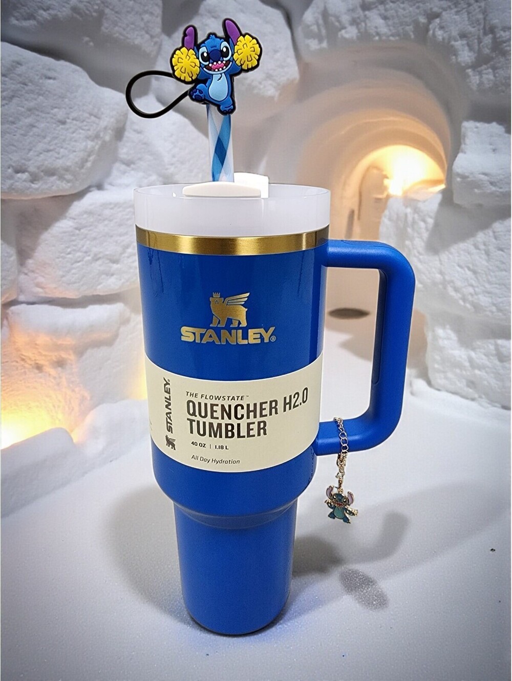 🥶🥶STANLEY ARTIC TWIST 40OZ FLOWSTATE TUMBLER WITH TOPPER AND CHAIN BRAND NEW!